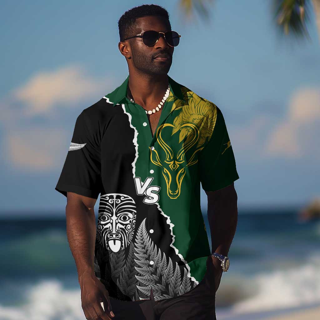 Personalised New Zealand Vs South Africa Rugby Hawaiian Shirt Rivals Dynamics