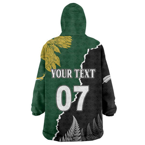 Personalised New Zealand Vs South Africa Rugby KId Wearable Blanket Hoodie Rivals Dynamics