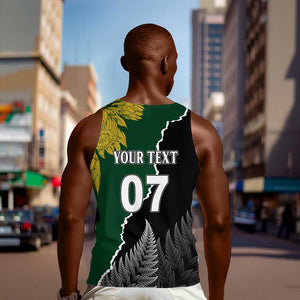 Personalised New Zealand Vs South Africa Rugby Men Tank Top Rivals Dynamics