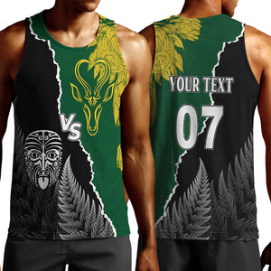 Personalised New Zealand Vs South Africa Rugby Men Tank Top Rivals Dynamics