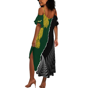 Personalised New Zealand Vs South Africa Rugby Summer Maxi Dress Rivals Dynamics