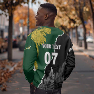 Personalised New Zealand Vs South Africa Rugby Sweatshirt Rivals Dynamics