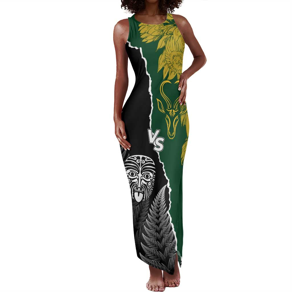 Personalised New Zealand Vs South Africa Rugby Tank Maxi Dress Rivals Dynamics