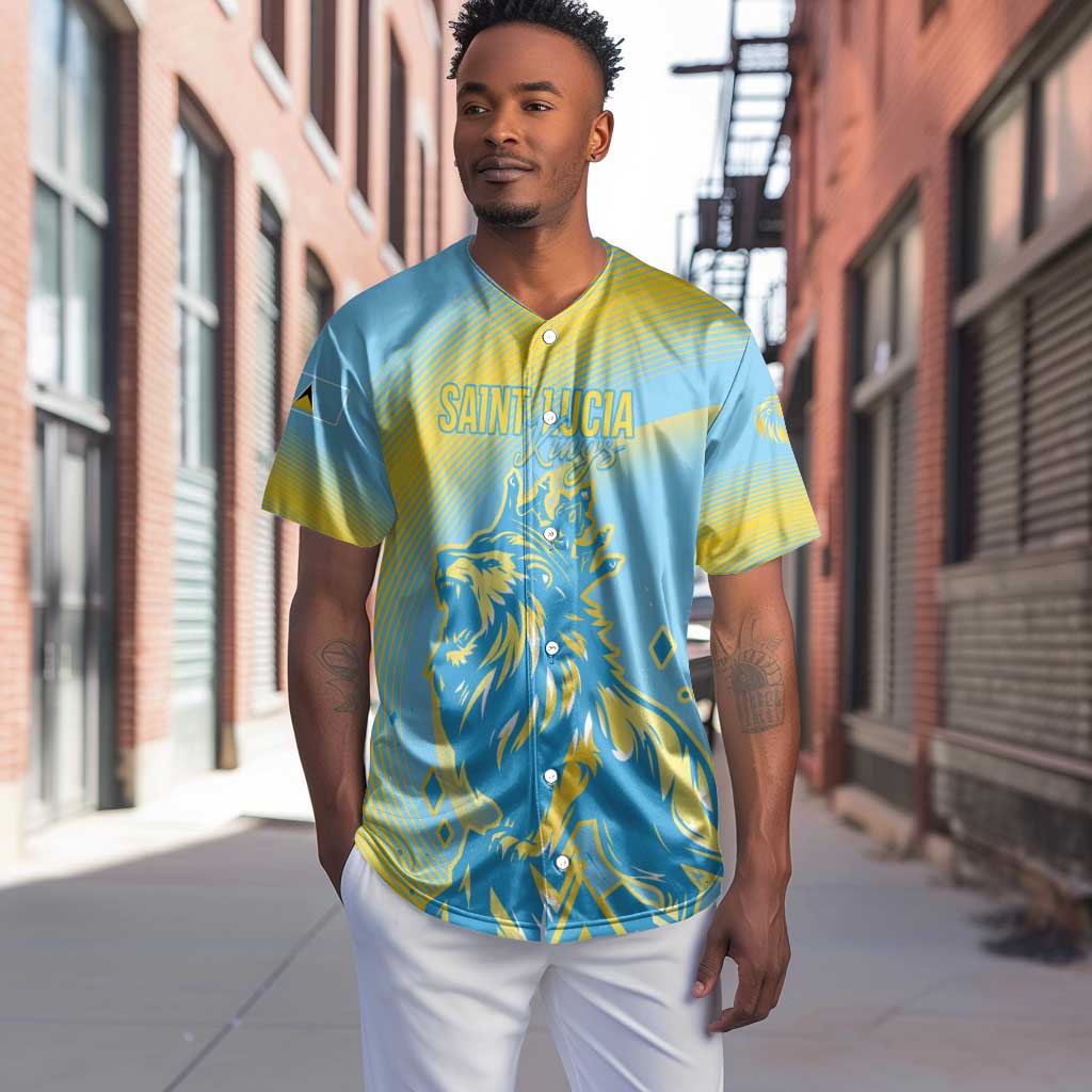 Saint Lucia Cricket Personalized Baseball Jersey The Roaring King - African Pride