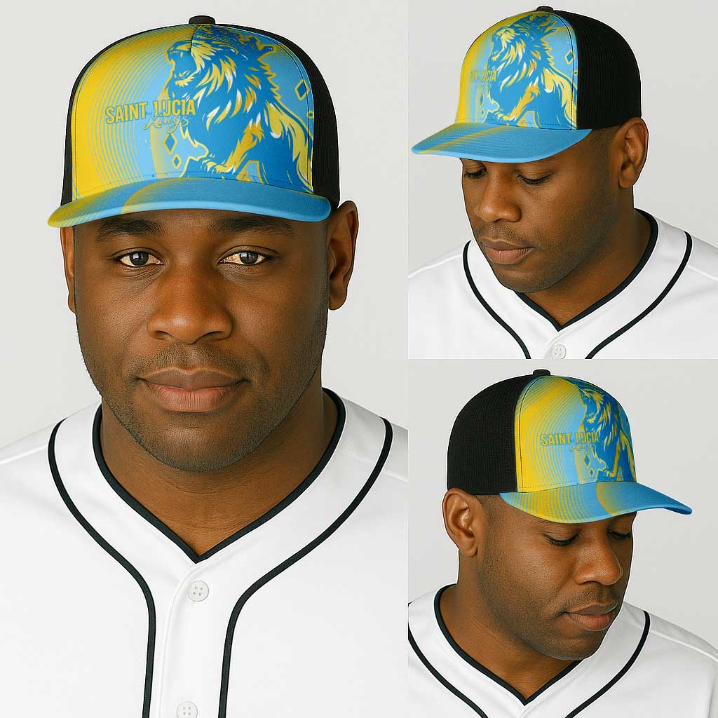 Saint Lucia Cricket Baseball Net Cap The Roaring King - African Pride