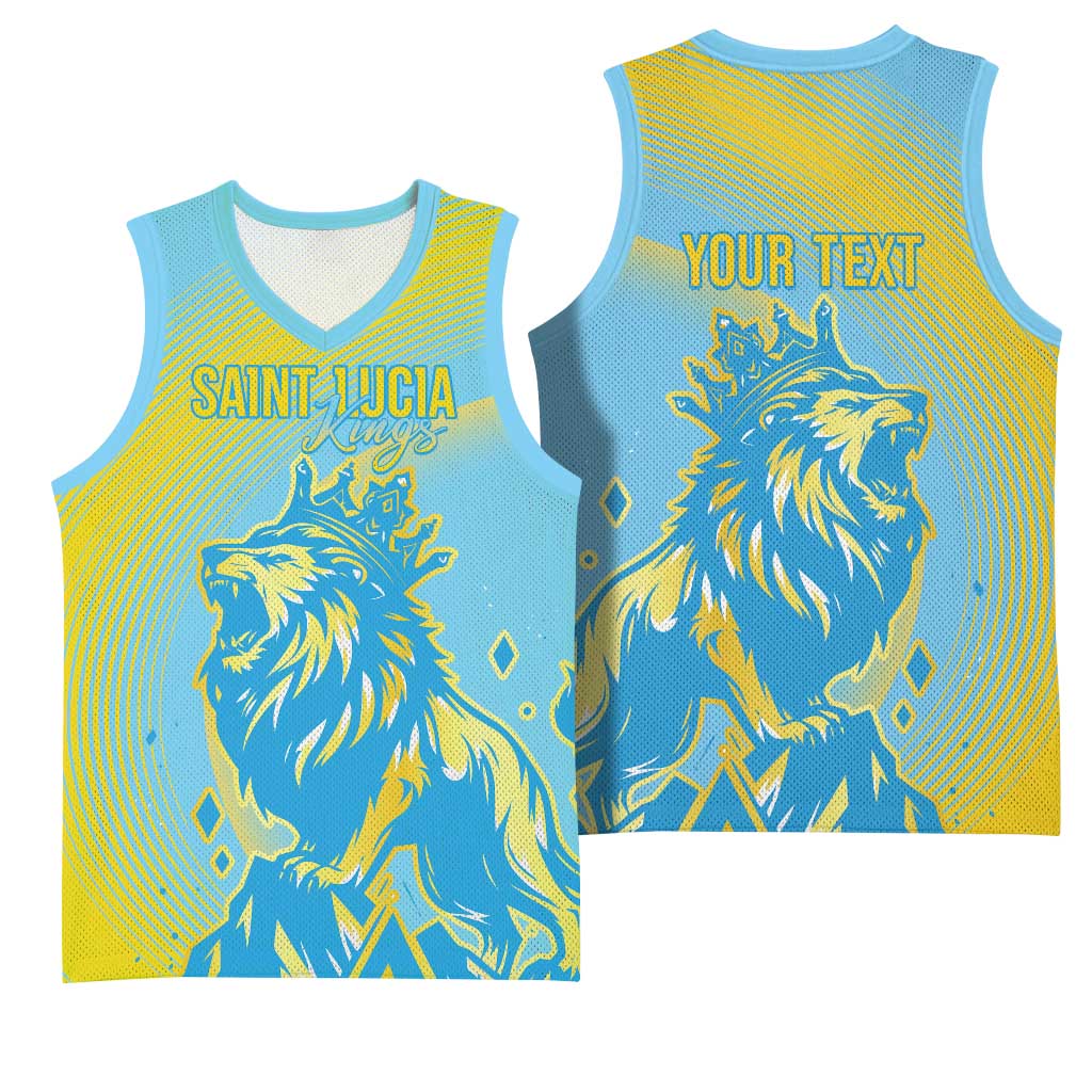 Saint Lucia Cricket Personalized Basketball Jersey The Roaring King LT7