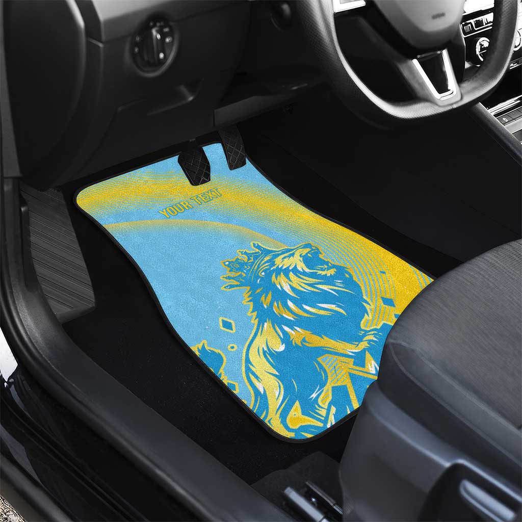 Saint Lucia Cricket Personalized Car Mats The Roaring King - African Pride