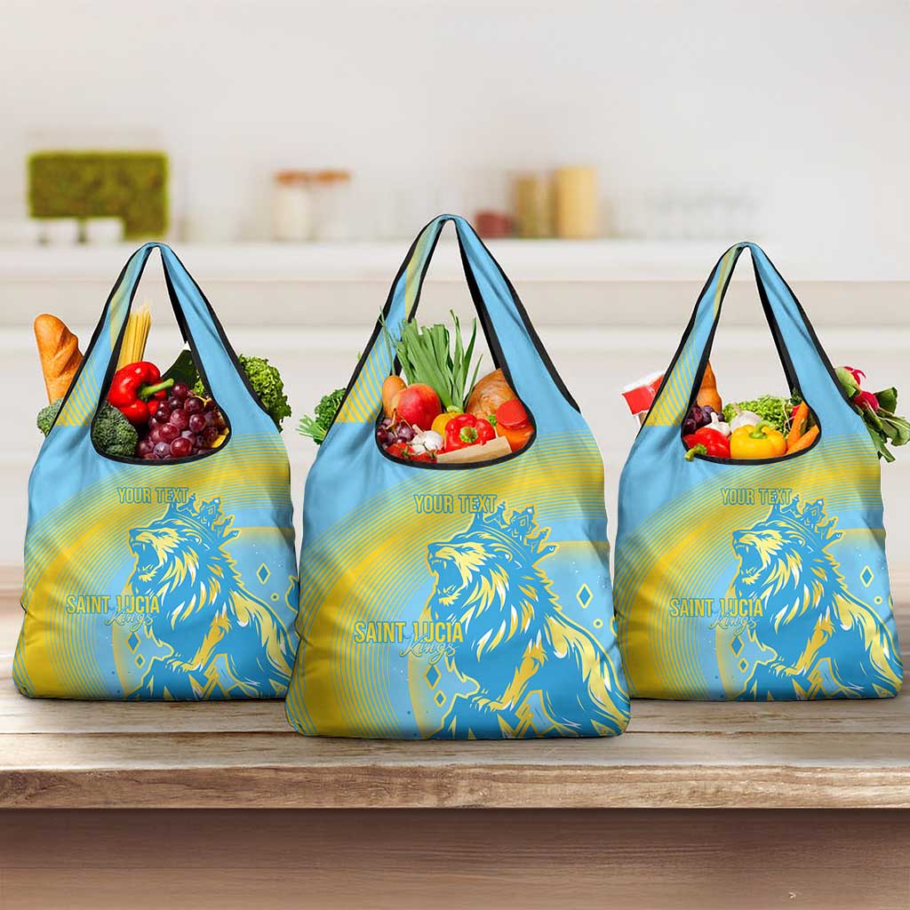 Saint Lucia Cricket Personalized Grocery Bag The Roaring King - African Pride