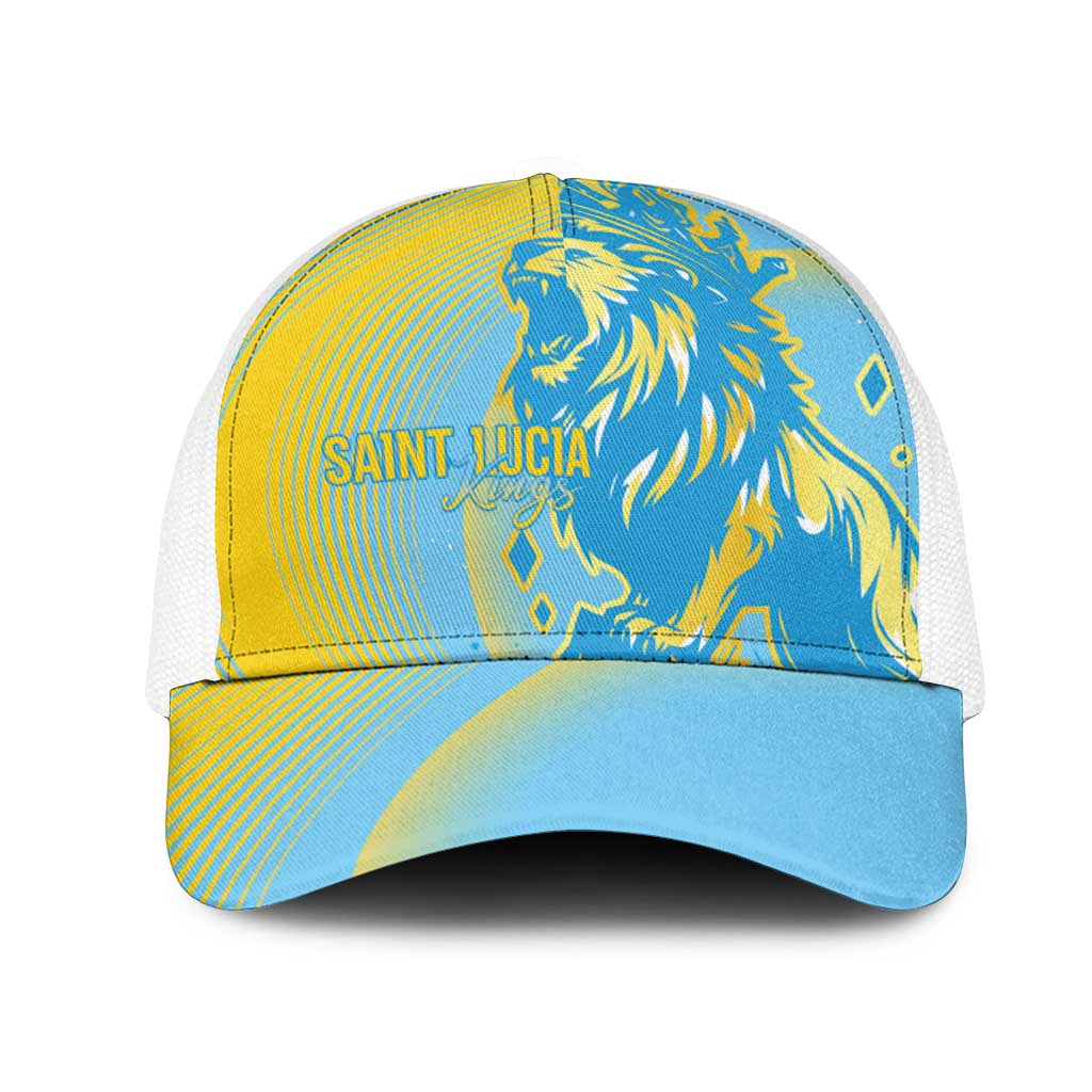 Saint Lucia Cricket Mesh Trucker Cap The Roaring King - African Pride