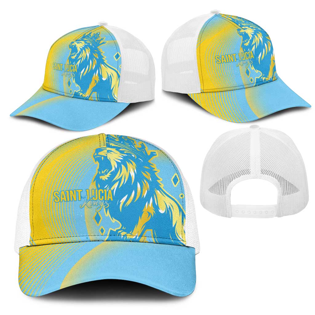 Saint Lucia Cricket Mesh Trucker Cap The Roaring King - African Pride