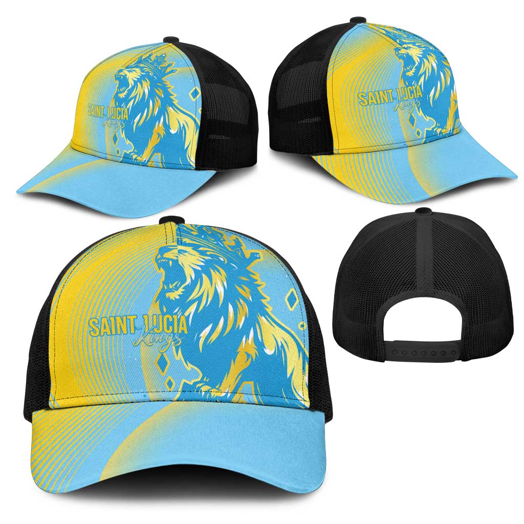 Saint Lucia Cricket Mesh Trucker Cap The Roaring King - African Pride