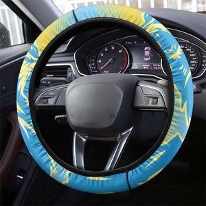 Saint Lucia Cricket Steering Wheel Cover The Roaring King - African Pride
