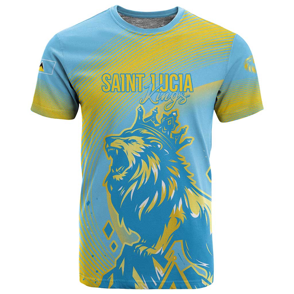 Saint Lucia Cricket Personalized T shirt The Roaring King - African Pride