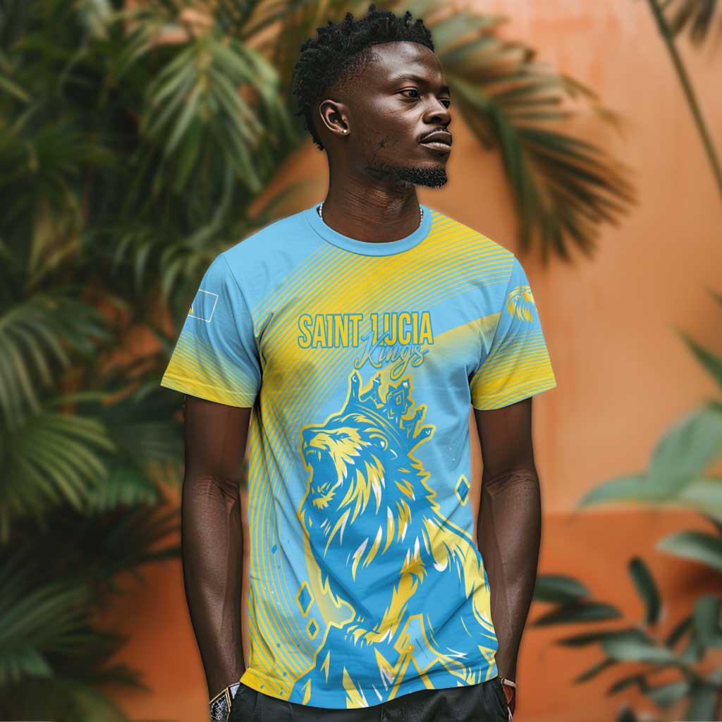 Saint Lucia Cricket Personalized T shirt The Roaring King - African Pride