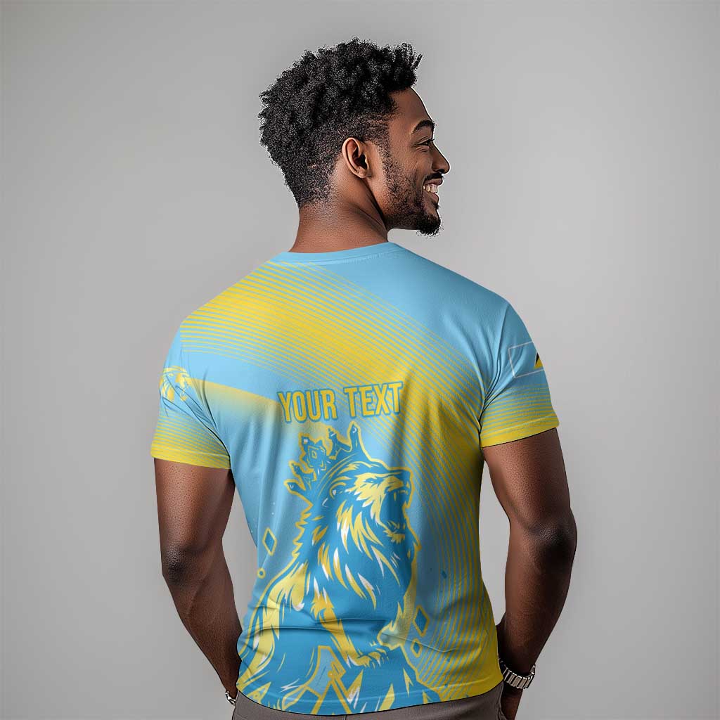 Saint Lucia Cricket Personalized T shirt The Roaring King - African Pride