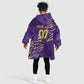 Afro-Trinbago Cricket Custom Kid Wearable Blanket Hoodie TKR Quadruple Champion - African Pride