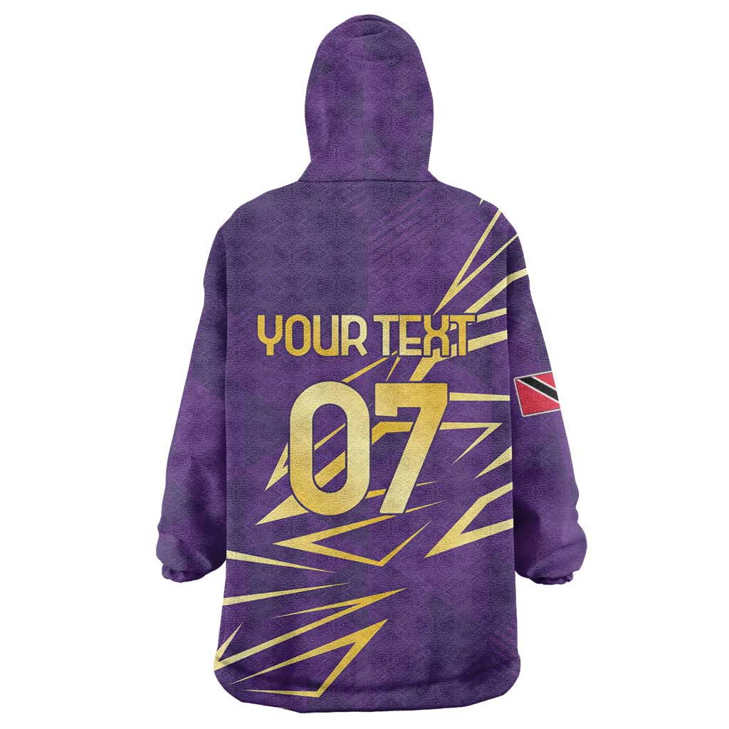 Afro-Trinbago Cricket Custom Kid Wearable Blanket Hoodie TKR Quadruple Champion - African Pride