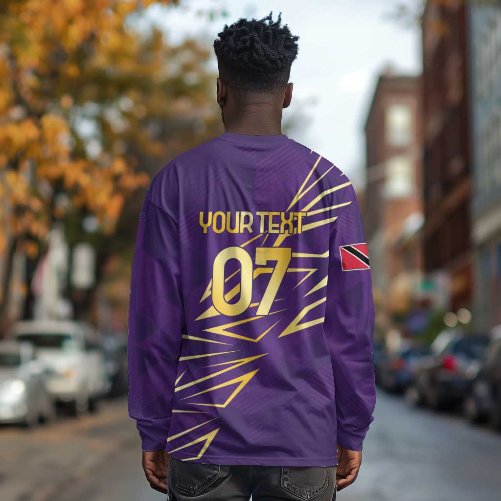 Afro-Trinbago Cricket Custom Long Sleeve Shirt TKR Quadruple Champion - African Pride