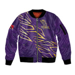 Afro-Trinbago Cricket Custom Sleeve Zip Bomber Jacket TKR Quadruple Champion - African Pride
