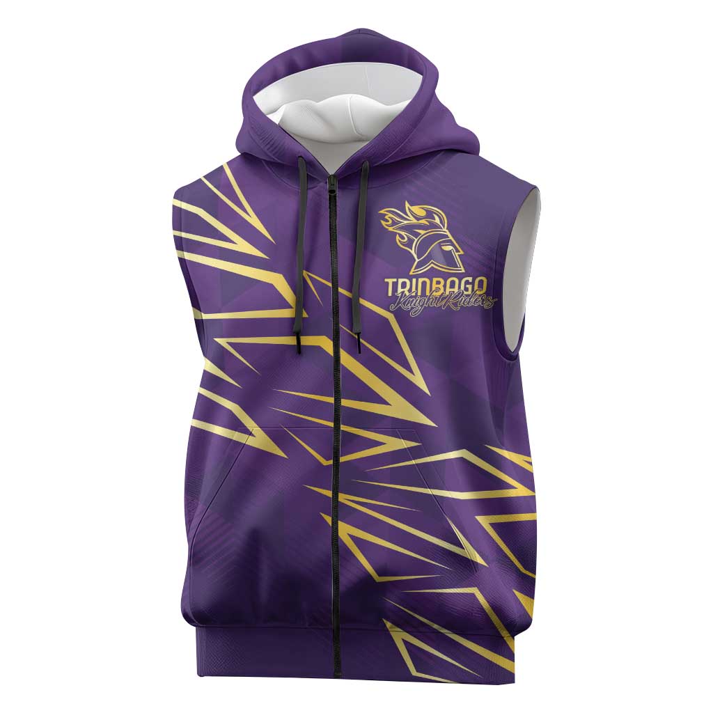 Afro-Trinbago Cricket Custom Sleeveless Zip Hoodie TKR Quadruple Champion - African Pride