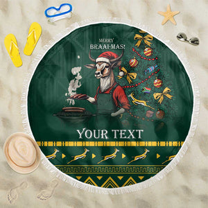 Personalised South Africa Beach Blanket Springbok Christmas Braai