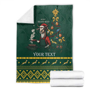 Personalised South Africa Blanket Springbok Christmas Braai