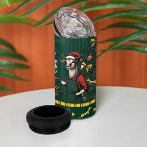 Personalised South Africa 4 in 1 Can Cooler Tumbler Springbok Christmas Braai