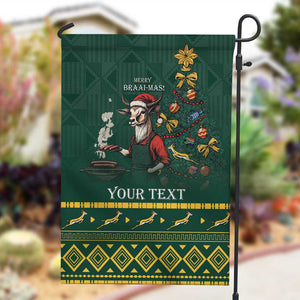 Personalised South Africa Garden Flag Springbok Christmas Braai