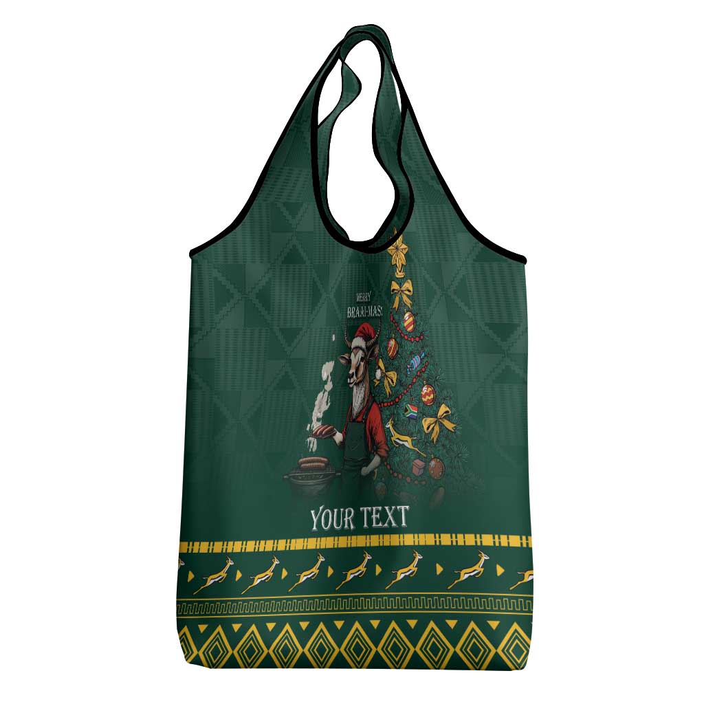 Personalised South Africa Grocery Bag Springbok Christmas Braai