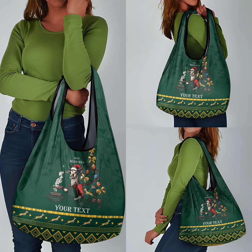 Personalised South Africa Grocery Bag Springbok Christmas Braai