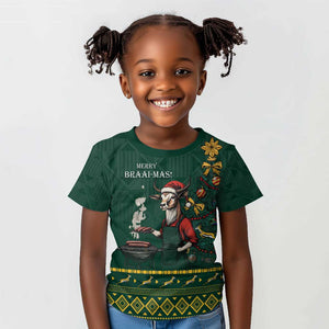 Personalised South Africa Kid T shirt Springbok Christmas Braai