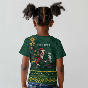 Personalised South Africa Kid T shirt Springbok Christmas Braai