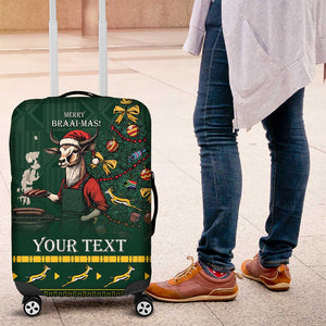 Personalised South Africa Luggage Cover Springbok Christmas Braai