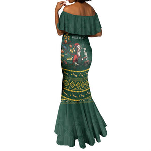 Personalised South Africa Mermaid Dress Springbok Christmas Braai