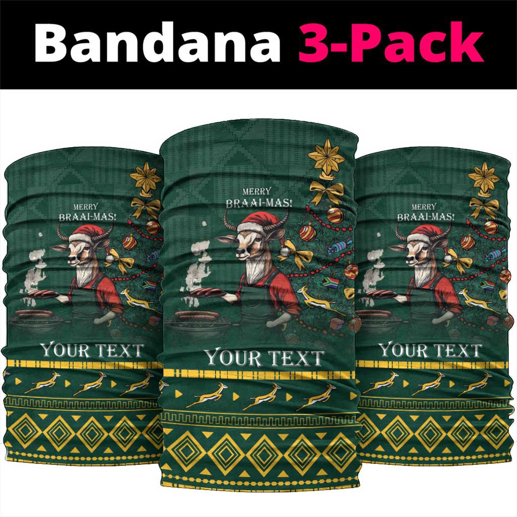 South Africa Neck Gaiter Springbok Christmas Braai LT7