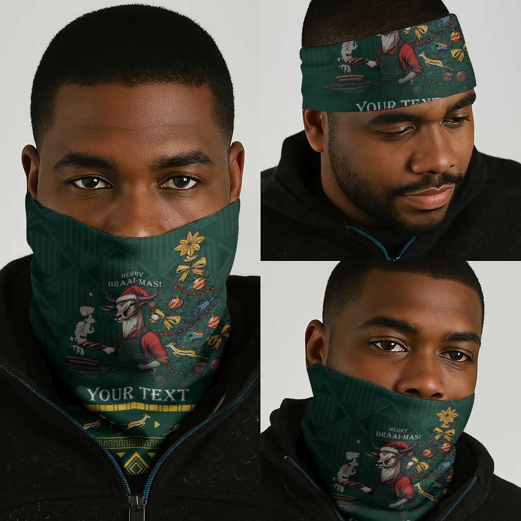 South Africa Neck Gaiter Springbok Christmas Braai LT7