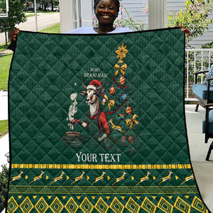 Personalised South Africa Quilt Springbok Christmas Braai