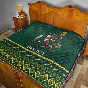 Personalised South Africa Quilt Springbok Christmas Braai