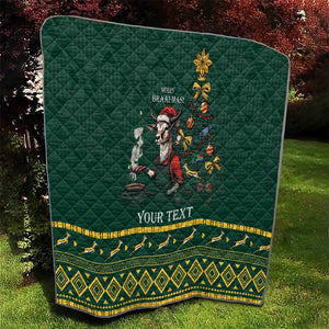 Personalised South Africa Quilt Springbok Christmas Braai