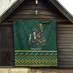 Personalised South Africa Quilt Springbok Christmas Braai