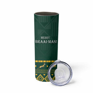 Personalised South Africa Skinny Tumbler Springbok Christmas Braai