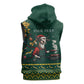 Personalised South Africa Sleeveless Hoodie Springbok Christmas Braai - African Pride