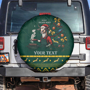 Personalised South Africa Spare Tire Cover Springbok Christmas Braai