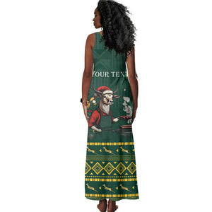 Personalised South Africa Tank Maxi Dress Springbok Christmas Braai