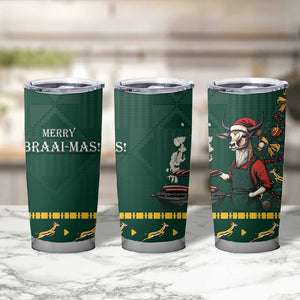 Personalised South Africa Tumbler Cup Springbok Christmas Braai