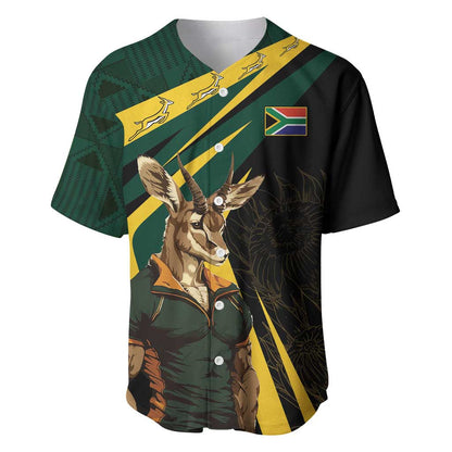 South Africa Bokke Personalised Baseball Jersey Mascot Dynamic