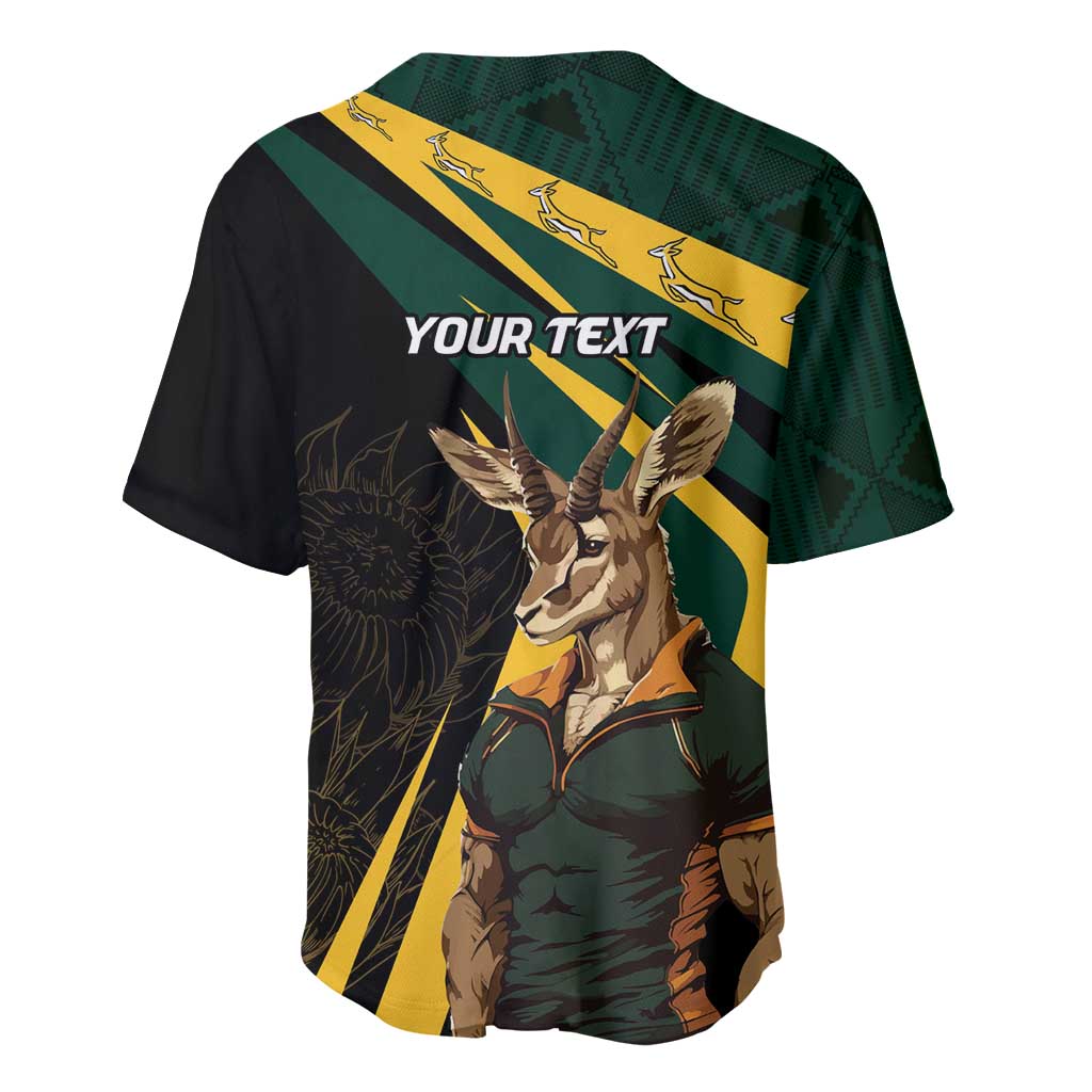 South Africa Bokke Personalised Baseball Jersey Mascot Dynamic