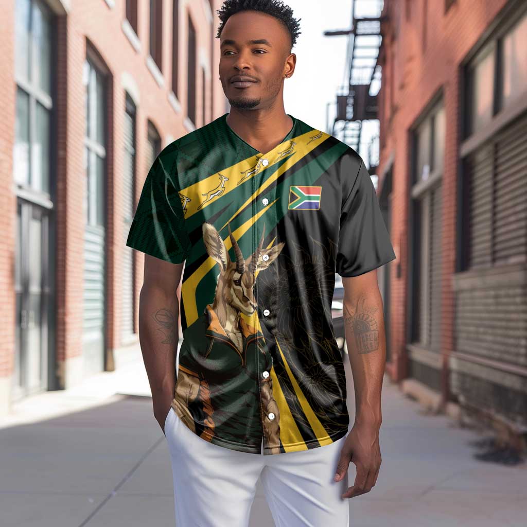 South Africa Bokke Personalised Baseball Jersey Mascot Dynamic