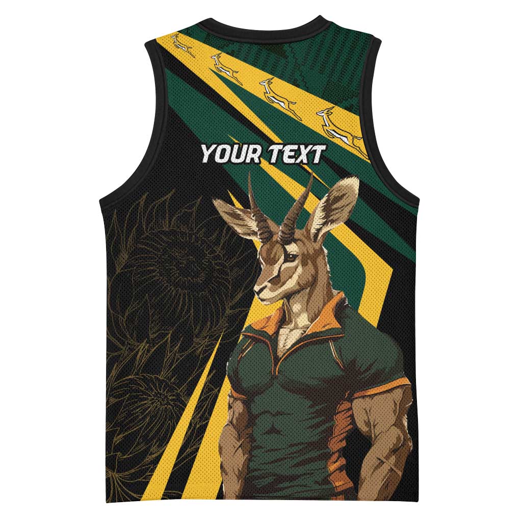 South Africa Bokke Personalised Basketball Jersey Mascot Dynamic LT7