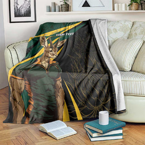 South Africa Bokke Personalised Blanket Mascot Dynamic